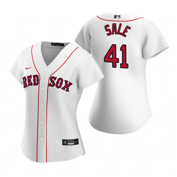 Womens Boston Red Sox #41 Chris Sale Nike White Home Jersey
