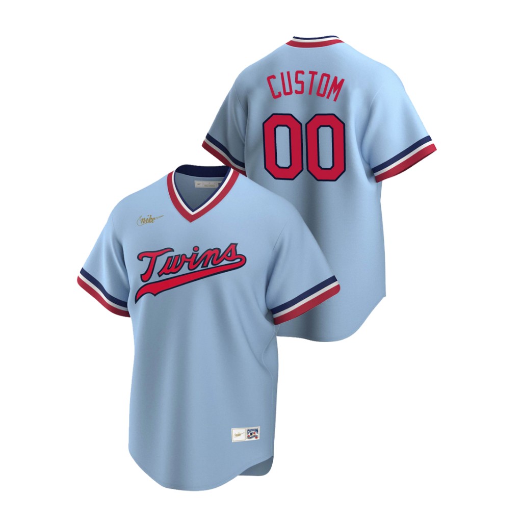 Youth Minnesota Twins Custom Nike Blue Cooperstown Collection Jersey