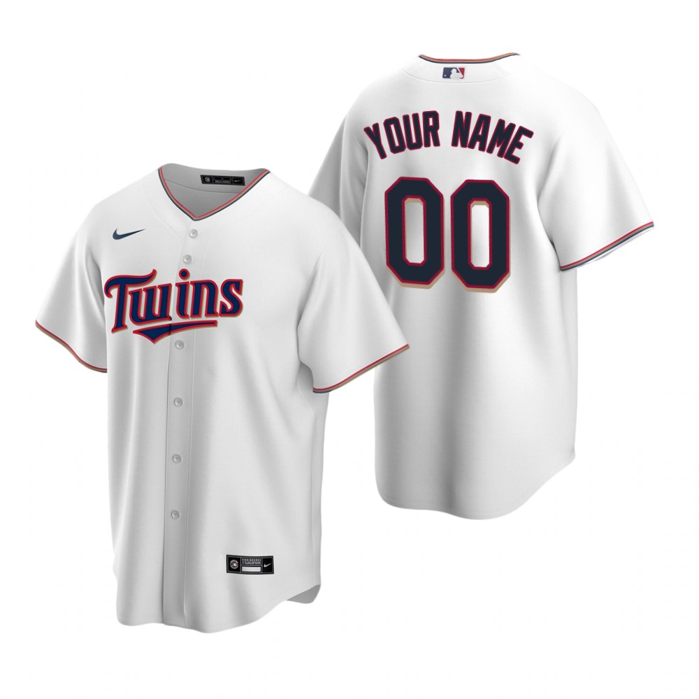 Men's Minnesota Twins Custom Nike White Stitched MLB Cool Base Jersey