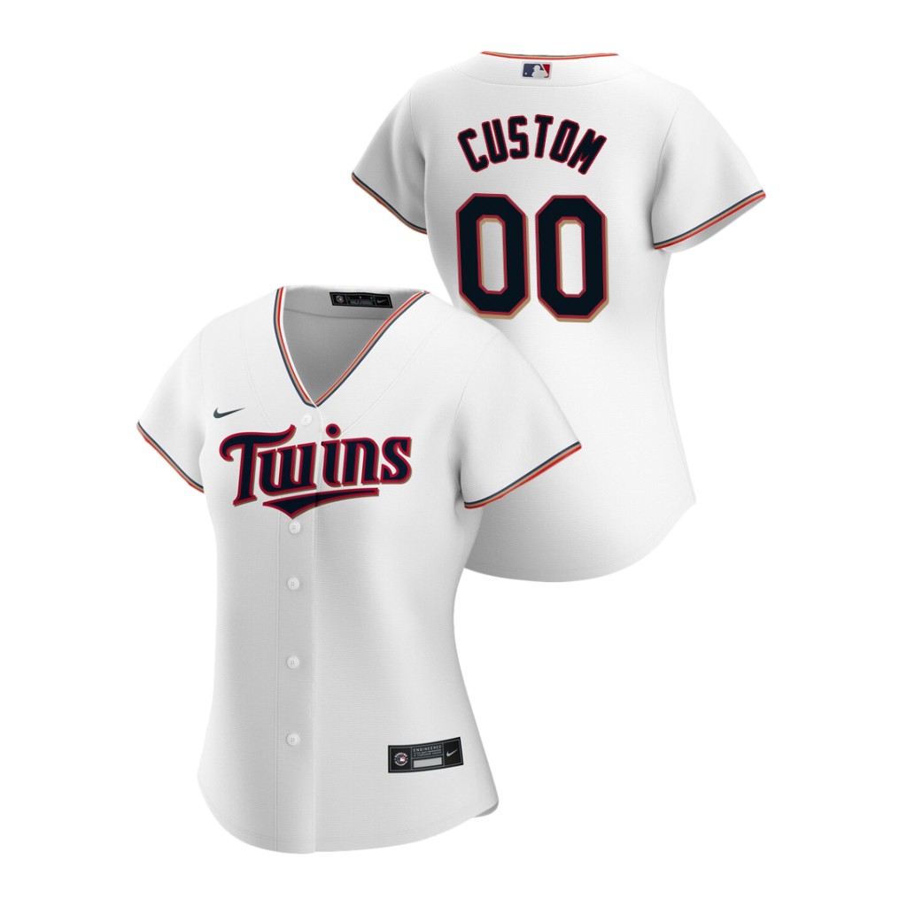 Women's Minnesota Twins Custom Home White Nike Jersey