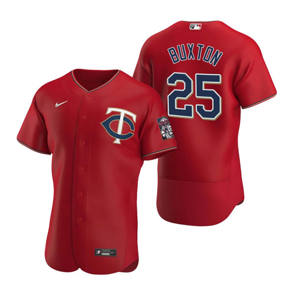 Mens Minnesota Twins #25 Byron Buxton  Nike Red Alternate Flex Base Jersey 