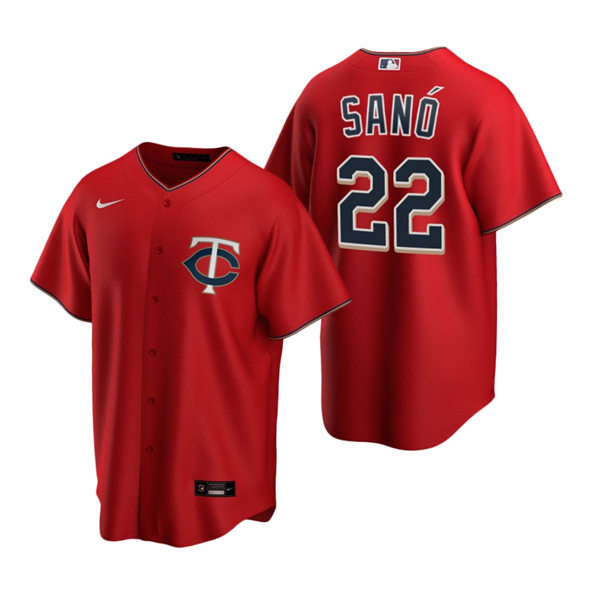 Mens Minnesota Twins #22 Miguel Sano Nike Red Alternate  Cool Base Jersey 