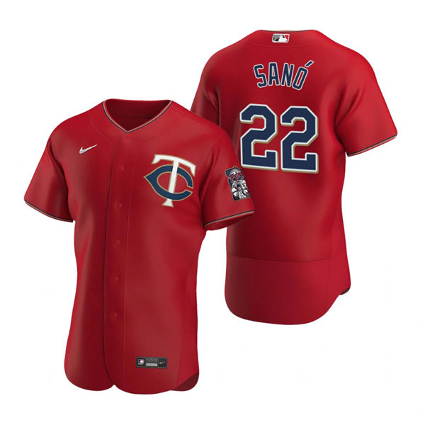 Mens Minnesota Twins #22 Miguel Sano Nike Red Alternate Flex Base Jersey 