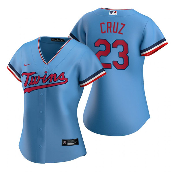 Women's Minnesota Twins #23 Nelson Cruz Nike Light Blue Alternate Jersey