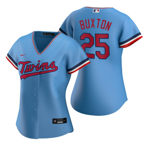 Women's Minnesota Twins #25 Byron Buxton Nike Light Blue Alternate Jersey