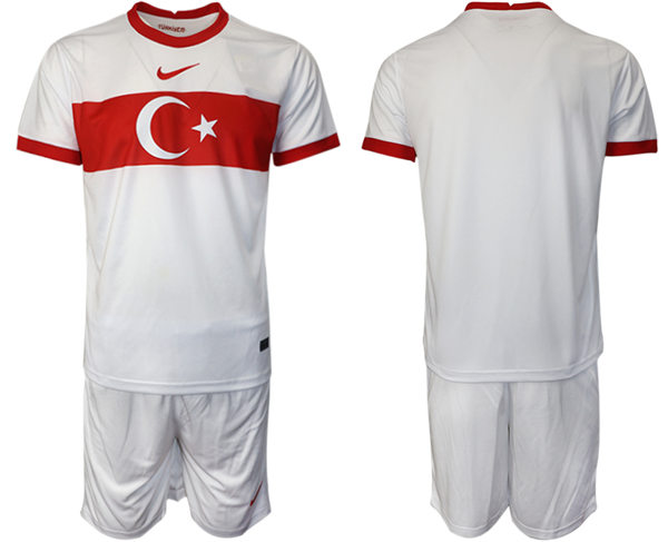Mens Turkey National Team 2021 Away White Soccer Jersey Suit