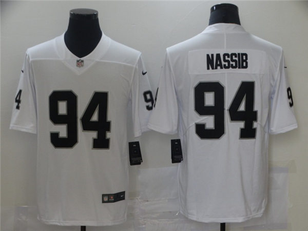 Men's Las Vegas Raiders #94 Carl Nassib Stitched NFL Nike White Vapor Untouchable Limited Jersey