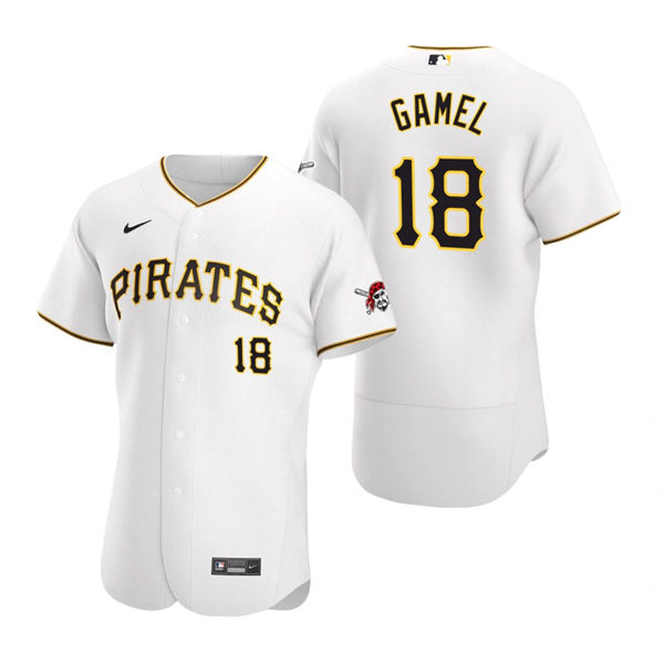 Mens Pittsburgh Pirates #18 Ben Gamel Nike White Home FlexBase Jersey