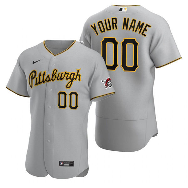 Mens Pittsburgh Pirates Custom Roberto Clemente Willie Stargell Dave Parker Nike Gray FlexBase Jersey