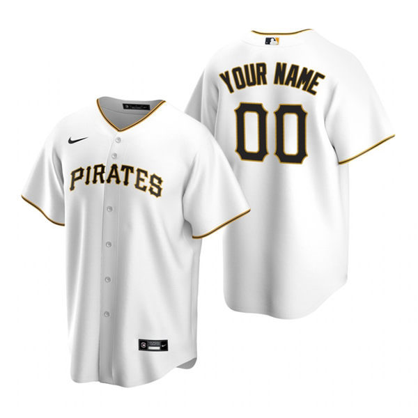 Mens Pittsburgh Pirates Custom Nike White CoolBase Jersey