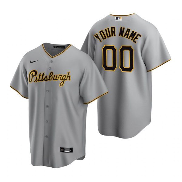 Youth Pittsburgh Pirates Custom Kevin Newman Adam Frazier Colin Moran Nike Gray Jersey