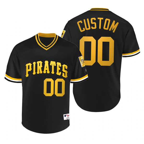 Mens Pittsburgh Pirates Custom Black Turn Back the Clock 1979 Jersey