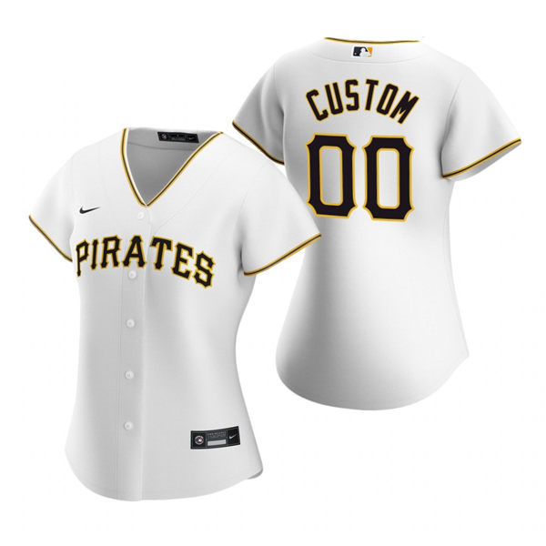 Womens Pittsburgh Pirates Custom Nike White CoolBase Jersey