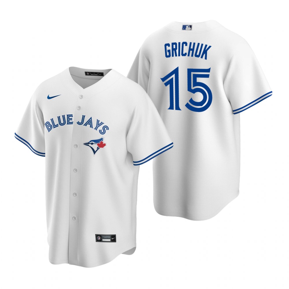 Mens Toronto Blue Jays #15 Randal Grichuk Nike White Home Cool Base Jersey