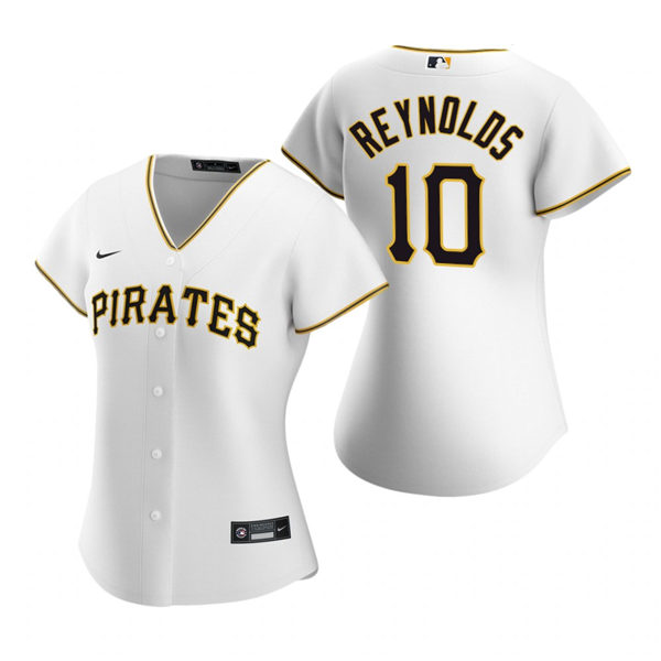 Womens Pittsburgh Pirates #10 Bryan Reynolds Stitched Nike White jersey