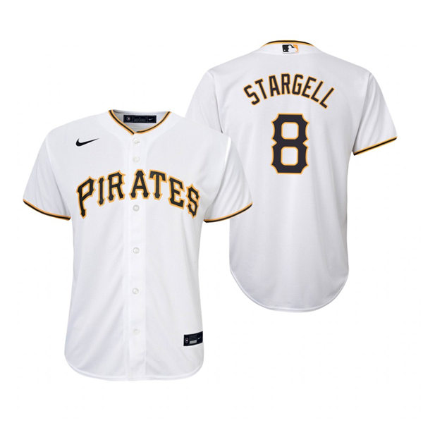 Youth Pittsburgh Pirates Retired Player #8 Willie Stargell Nike White Home Jersey