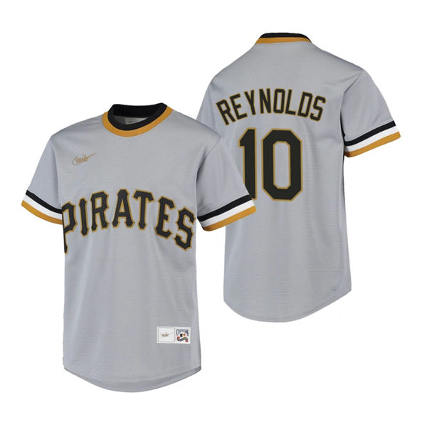 Youth Pittsburgh Pirates #10 Bryan Reynolds Nike Gray Cooperstown Collection Jersey