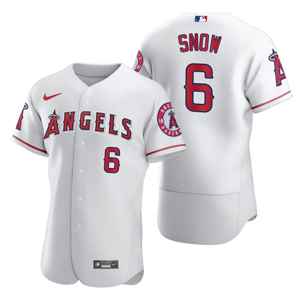 Mens Los Angeles Angels Retired Player #6 JT Snow Nike White Authentic Jersey