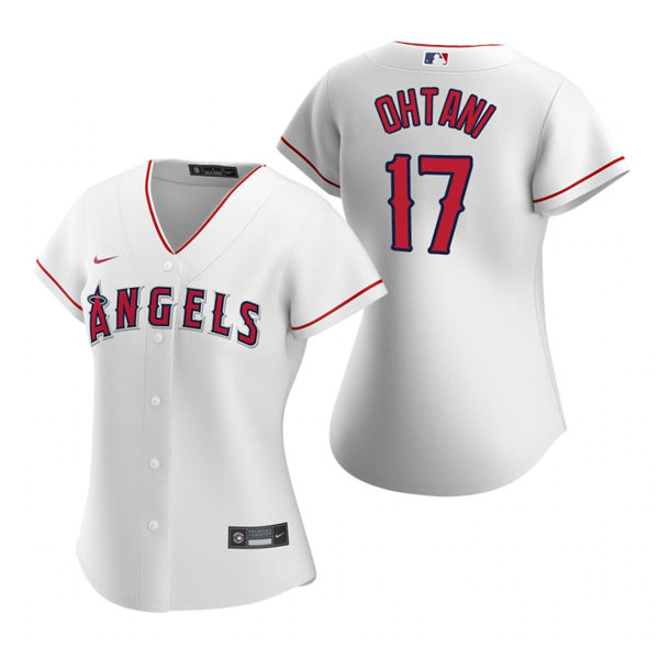 Women's Los Angeles Angels #17 Shohei Ohtani Stitched Nike White Jersey