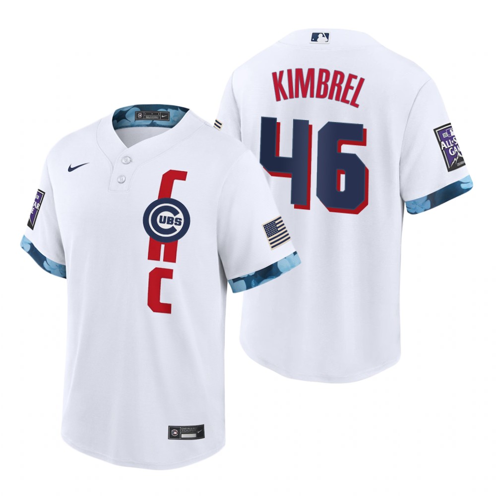 Mens Chicago Cubs #46 Craig Kimbrel White 2021 MLB All-Star Game Replica Jersey