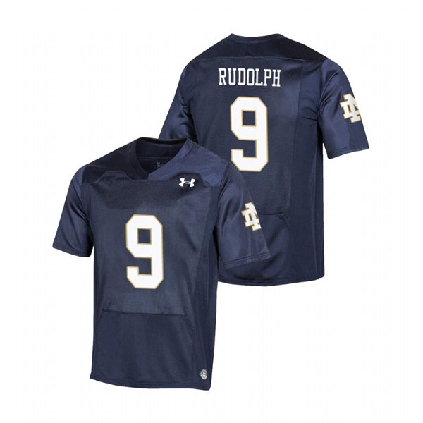 Men's Notre Dame Fighting Irish #9 Kyle Rudolph Under Armour Navy College Football Game Jersey