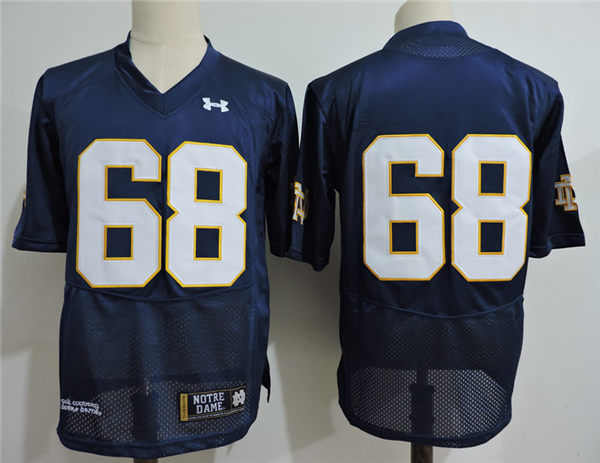 Men's Notre Dame Fighting Irish #68 Mike McGlinchey Under Armour Navy College Football Game Jersey -Without Name