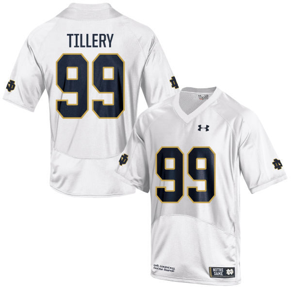 Men's Notre Dame Fighting Irish #99 Jerry Tillery Under Armour White College Football Game Jersey