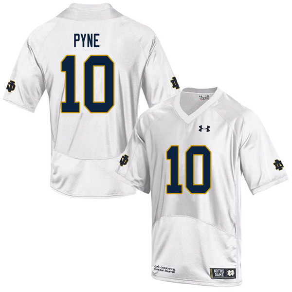 Men's Notre Dame Fighting Irish #10 Drew Pyne Under Armour White College Football Game Jersey