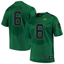 Men's Notre Dame Fighting Irish #6 JEROME BETTIS Green Alternate Under Armour Stitched College Football Jersey