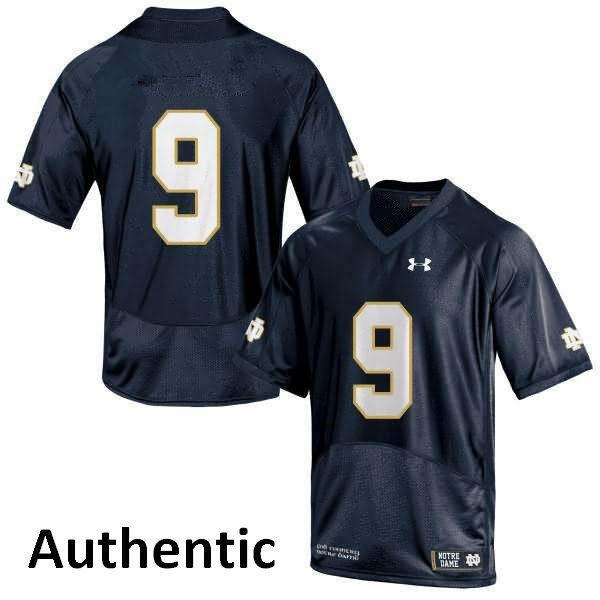 Men's Notre Dame Fighting Irish #9 Tony Rice  Under Armour Navy College Football Game Jersey  -Without Name 