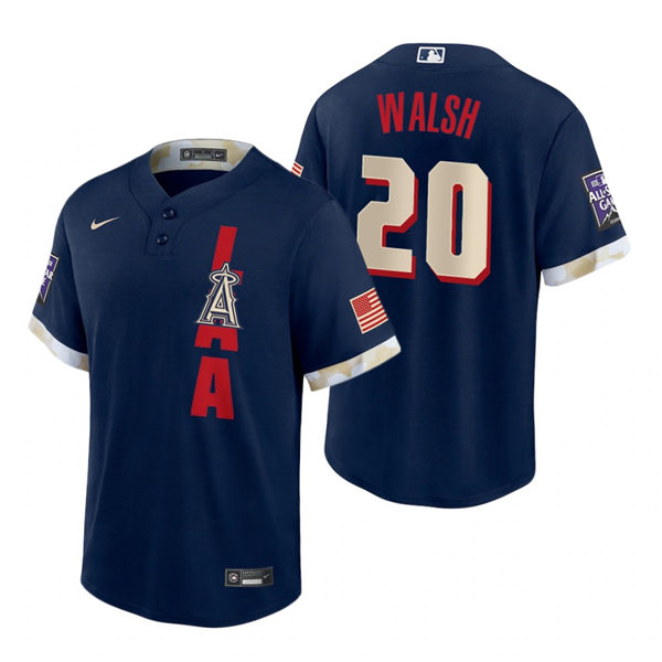 Mens Los Angeles Angels #20 Jared Walsh Nike Navy Stitched 2021 MLB All-Star Game Jersey