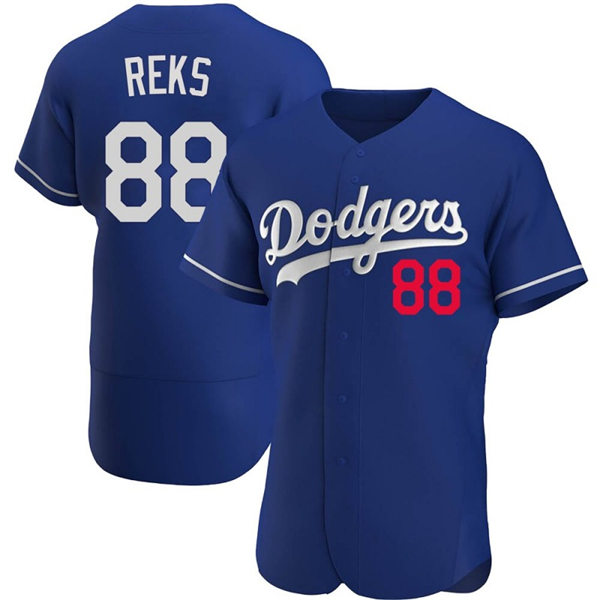 Mens Los Angeles Dodgers #84 Zach Reks Royal Alternate Nike FlexBase Jersey