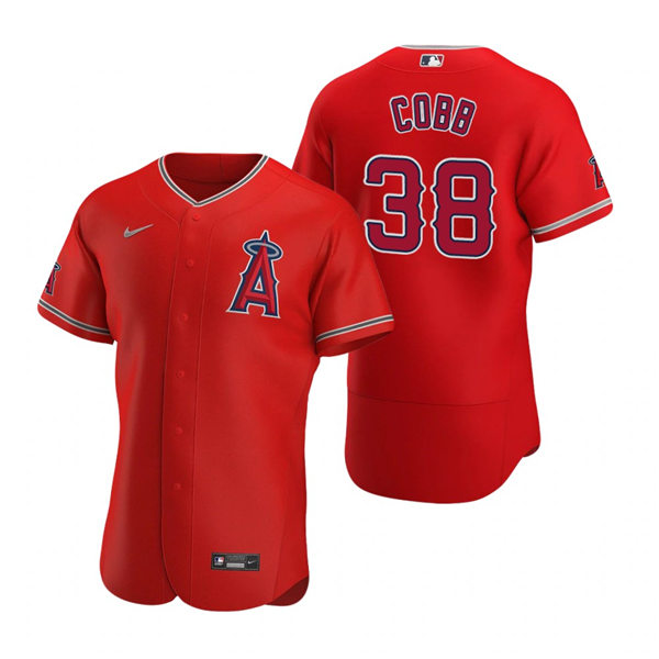 Mens Los Angeles Angels #38 Alex Cobb Nike Red Alternate 2nd Jersey