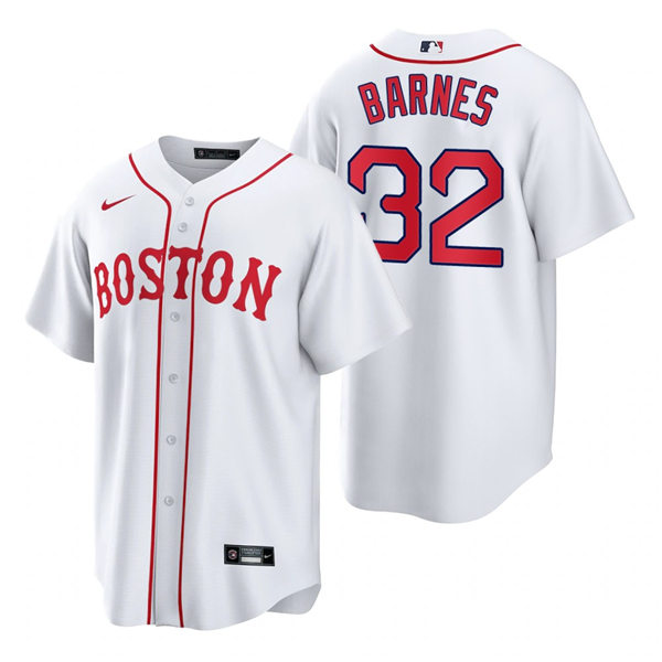 Mens Boston Red Sox #32 Matt Barnes  White 2021 Patriots' Day Replica Jersey