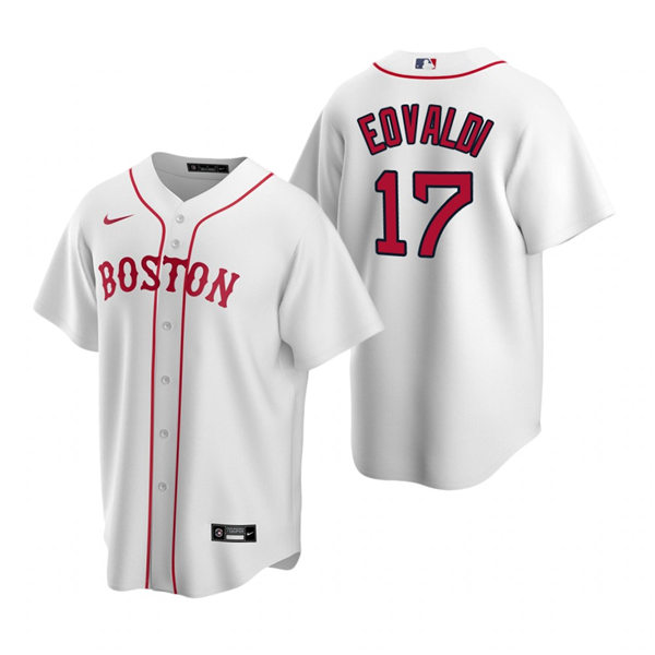 Mens Boston Red Sox #17 Nathan Eovaldi Nike White Replica Alternate Jersey