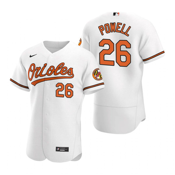 Mens Baltimore Orioles Retired Player #26 Boog Powell Nike Home White Flexbase Jersey