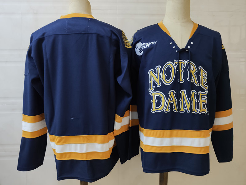 Mens Notre Dame Fighting Irish Hockey East Blank WNavy Under Armour Hockey Team Jersey