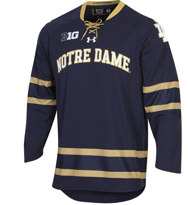 Mens Notre Dame Fighting Irish Blank 2019 Navy Under Armour Limited Hockey Team Jersey