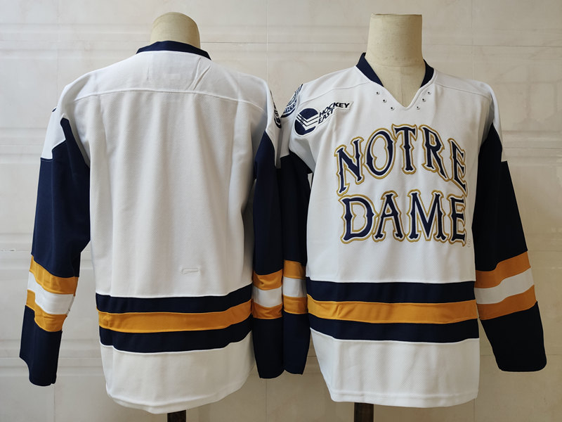 Mens Notre Dame Fighting Irish Hockey East Blank White Under Armour Hockey Team Jersey