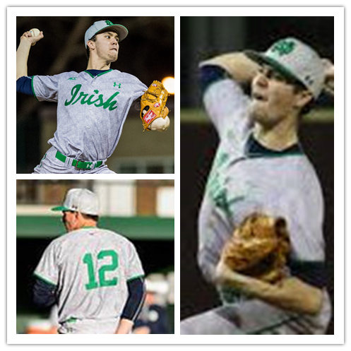 Mens Notre Dame Fighting Irish Custom Carl Yastrzemski Trey Mancini AJ Pollock Spencer Myers Tanner Kohlhepp Under Armour Grey Pullover Baseball Jersey