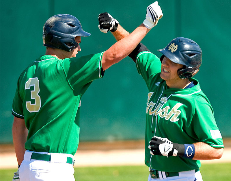 Mens Youth Notre Dame Fighting Irish Custom 2016 Adidas Green Baseball Jersey