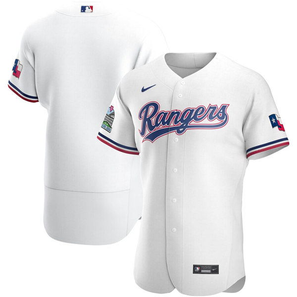 Mens Texas Rangers Blank Nike White Home FlexBase Team Jersey