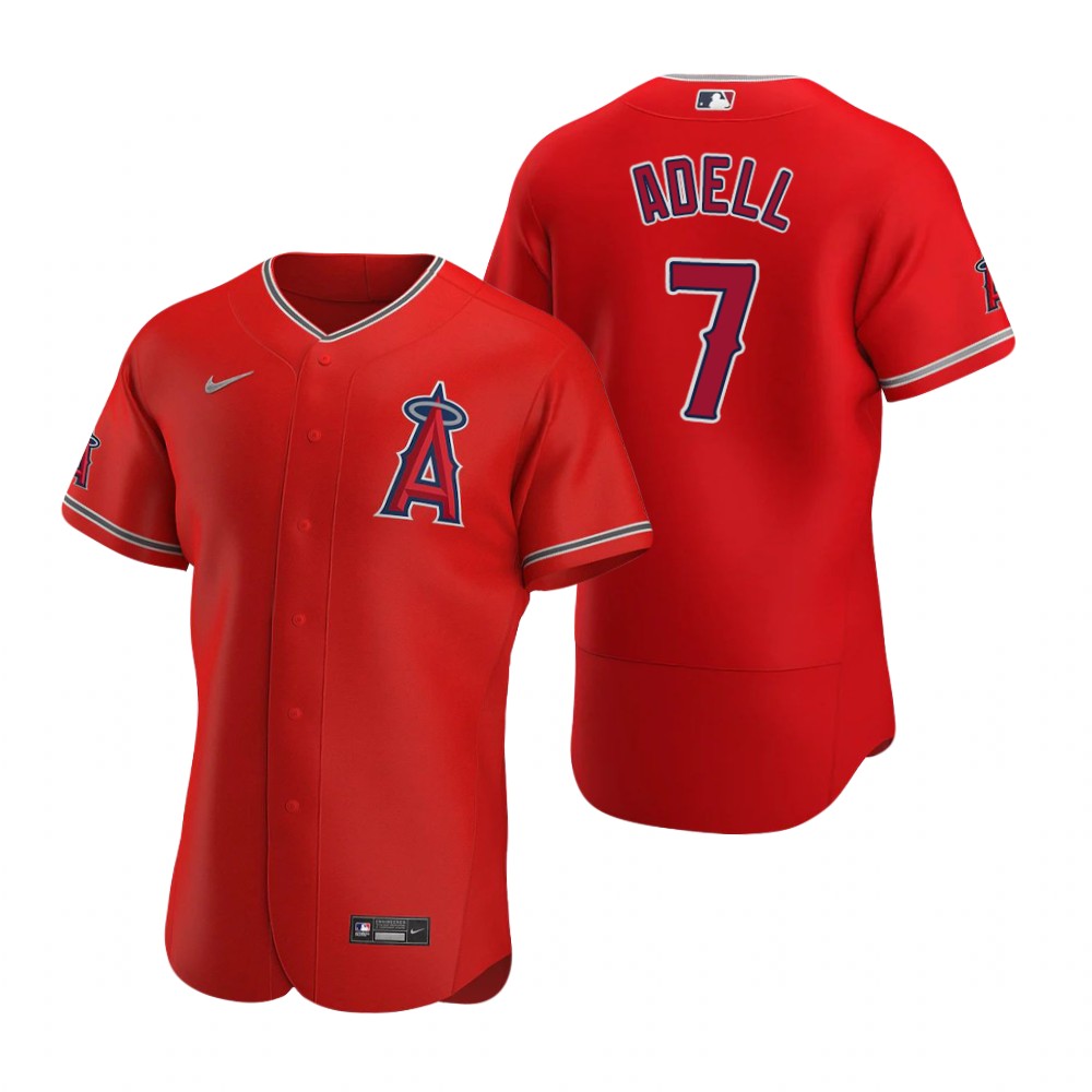 Mens Los Angeles Angels #7 Jo Adell Nike Red Alternate 2nd Jersey