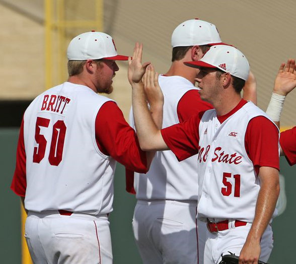 Mens NC State Wolfpack Custom Will Wilson Tracy Woodson Eric Surkamp Dan Plesac Chad Orvella Matt Mangini Adidas 2014 White NC State Baseball Vest Jersey