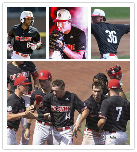 Mens NC State Wolfpack Custom Trea Turner Carlos Rodon Cory Mazzoni Andrew Knizner Jake Buchanan Adidas 2021 Black Baseball Jersey