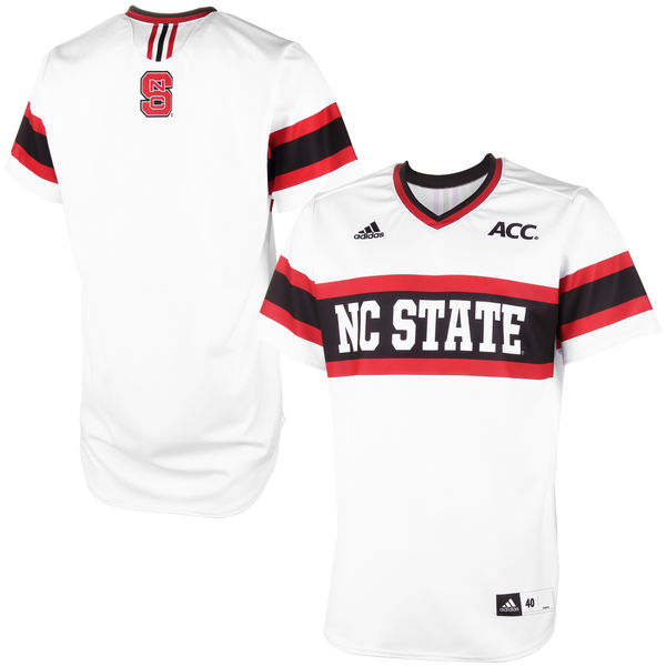 Mens NC State Wolfpack Custom DeAngelo Giles Eddie Eisert Cameron Cotter Luca Tresh Adidas White Pullover Baseball Jersey