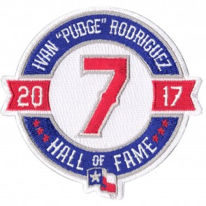 #7 Ivan Pudge Rodriguez 2017 Hall of Fame Jersey Embroidery Patch