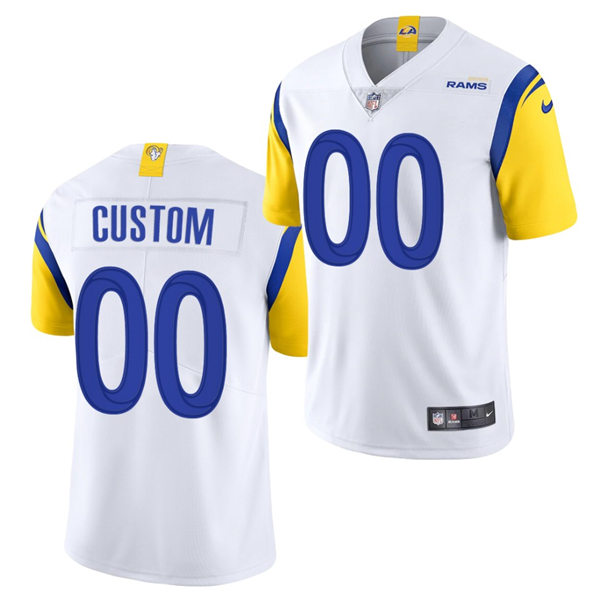 Mens Los Angeles Rams Custom Isaac Bruce Jack Youngblood Jackie Slater Marshall Faulk Merlin Olsen Eric Dickerson nike White Modern Throwback Jersey