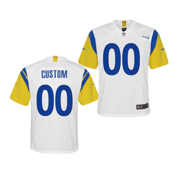 Youth Los Angeles Rams Tom Fears Norm Van Brocklin Eric Dickerson Ollie Matson Kurt Warner Jerome Bettis Custom Nike White Modern Throwback Jersey