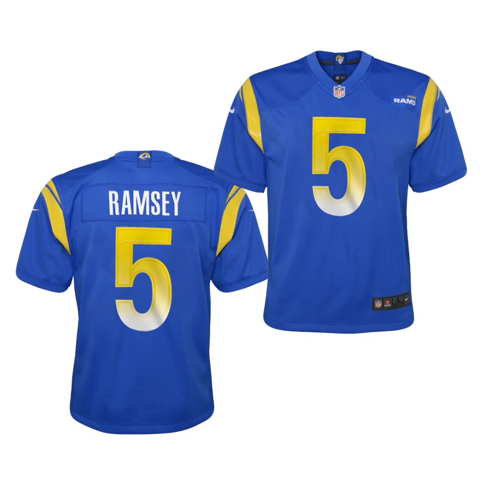 Youth Los Angeles Rams #5 Jalen Ramsey Nike Royal Stitched Game Jersey